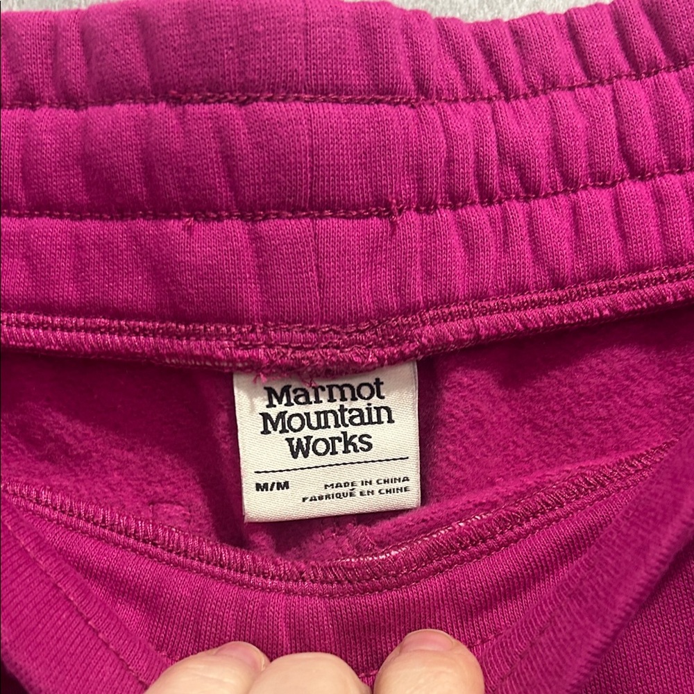 Marmot Peaks Jogger Bright Fuchsia Medium NWT Cozy Sweatpants - Picture 10 of 12